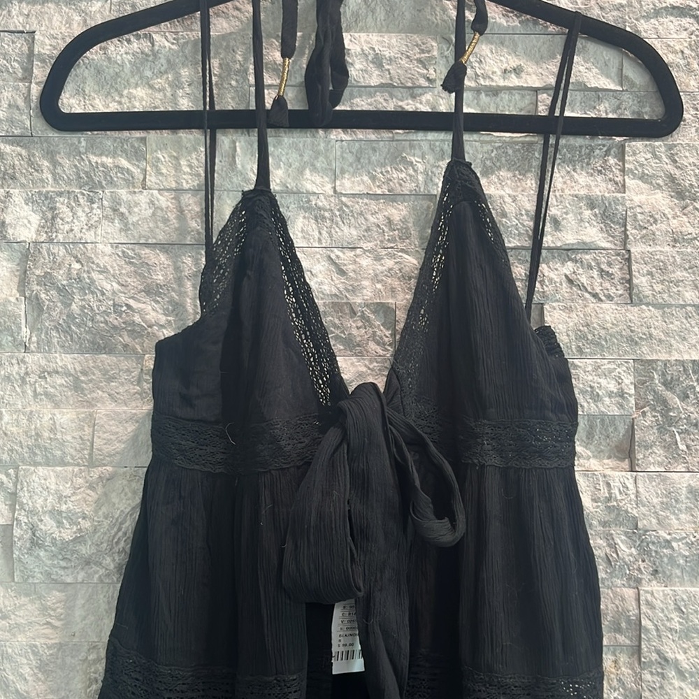 Free People Black Maxi Top Sz-S - Picture 9 of 15